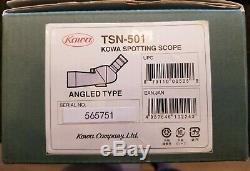 Kowa TSN-501 50mm Angled Spotting Scope with 20-40x Zoom Eyepiece, Green, Compact