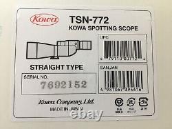 Kowa TSN-772 Straight Spotting Scope and 20-60x Eyepiece in Box Case Excellent