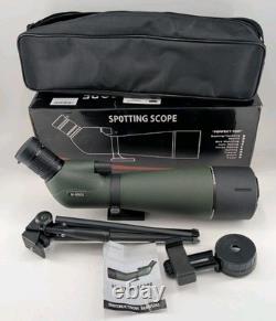 LULOLO 30-90x92 UHD High Power Spotting Scope With Tripod & Phone Adapter Green