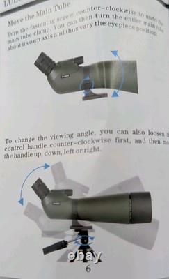 LULOLO 30-90x92 UHD High Power Spotting Scope With Tripod & Phone Adapter Green