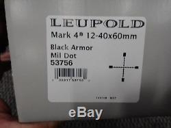 Leupold Mark 4 12-40x60mm Tactical Scout Sniper Spotting Scope MIL Dot 53756 New
