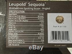 Leupold Wind River Sequoia Spotting Scope 20-60 x 80 angled spotting scope