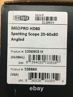 Meopta MeoPro HD 20-60x80 Angled Spotting Scope New in Box Display Unit