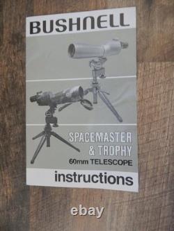 NEW Bushnell 78-1200 Spacemaster Spotting Scope Camo 15-45x 60mm-Backpack, Tripod