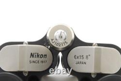 Near MINT Nikon 6x15 8° Silver Compact Binoculars from JAPAN