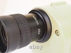 Near MINT Nikon Fieldscope 60mm 20x Straight Spotting Scope with Case From JAPAN