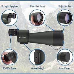 New Benchmark 25-125x88 Waterproof Straight Spotting Scope