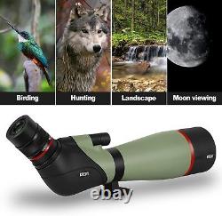 Newest 20-60X80 HD Dual Focusing Spotting Scope, BAK4 Prism 45 Degree Angled Eye