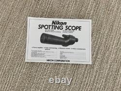 Nikon 20x 60mm Spotting Scope with Case, Tripod, Booklet, lens covers LN