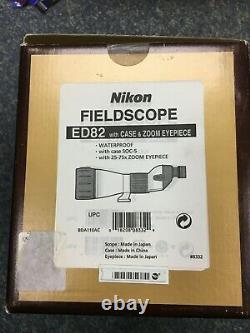 Nikon Fieldscope ED 25-75x82 Straight Spotting Scope Box Case Japan Pristine
