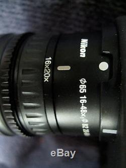 Nikon ProStaff Spotting Scope 20-60x82 mm with Hard Case and Window Mount EUC