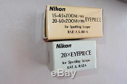 Nikon Sky and Earth RAII 60mm spotting scope 15-45X +20X fixed
