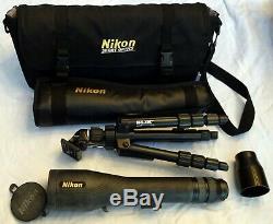 Nikon Spotter XL 16 47x60 Spotting Scope Tripod Cases Used Very Good Cond