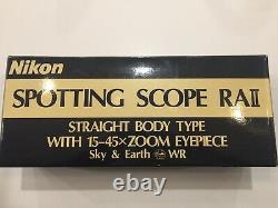 Nikon Spotting Scope RAII Straight Body 15-45 Zoom Eyepiece with Box and Bag