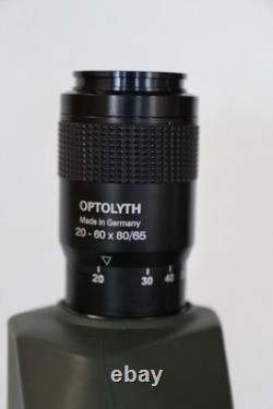 Optolyth TBG 80 Spotting Scope 20-60 x 80/65 2nd Gen HD Fluorite Lens TESTED