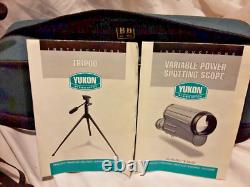 Pristine Yukon by Sibir Optics (Belarus) 20-50x50 Scope, tripod, & accessory kit