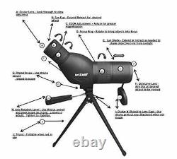 ROXANT Blackbird Compact Spotting Scope High Definition BAK4 Scope with Zoo