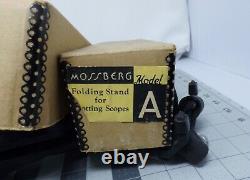 Rare Vintage Mossberg Model A Folding Tripod with original box