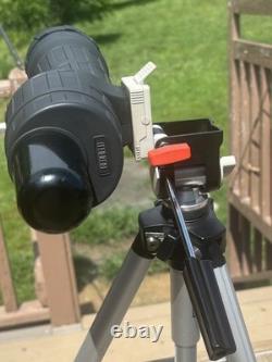 Redfield Regal IV Black Rubber 60mm 20-45x Zoom with 2 tripods and Case