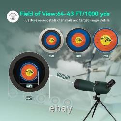 SV28 Spotting Scope, Angled 25-75x70 with Tripod for Target Shooting