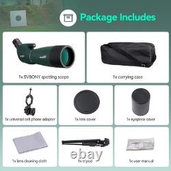 SV28 Spotting Scope, Angled 25-75x70 with Tripod for Target Shooting