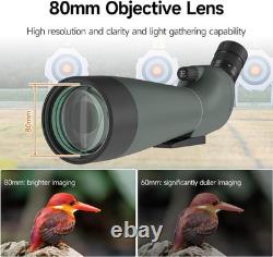 SV28 Spotting Scopes with Tripod, Angled 25-75x70mm Spotter Scope with Phone