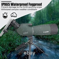 SV28 Spotting Scopes with Tripod, Angled 25-75x70mm Spotter Scope with Phone