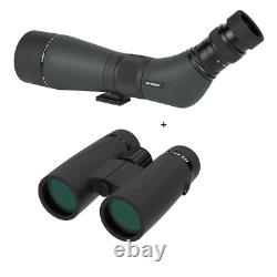 SVBONY SA405 20-60x85 ED Spotting Scope 45° + 10x42 ED Flat-field Binoculars