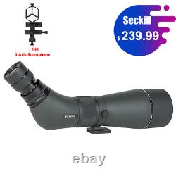 SVBONY SA405 20-60x85 HD Long Range Spotting Scope 45°Angled Best for Hunting