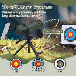 SVBONY SA412 20-60x80mm Spotting Scopes for Target Shooting and Hunting