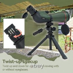 SVBONY SA412 20-60x80mm Spotting Scopes for Target Shooting and Hunting