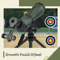 SVBONY SA412 20-60x80mm Spotting Scopes for Target Shooting and Hunting