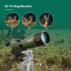 SVBONY SV17 Straight Spotting Scopes 25-75x70mm IP65 FMC BaK4 Target Shooting