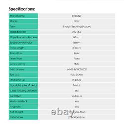 SVBONY SV17 Straight Spotting Scopes 25-75x70mm IP65 FMC BaK4 Target Shooting
