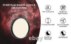 SVBONY SV220 Dual-band Oiii (7nm) & H-a (7nm) Filters Reduces Light Pollution