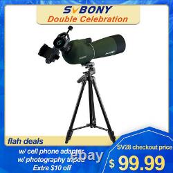 SVBONY SV28 20-60x60mm Zoom Spotting Scope Waterproof BAK4 FMC Daily observation