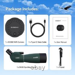 SVBONY SV28 70mm Spotting Scope with SC002 WiFi Camera, for Target Shooting