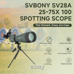SVBONY SV28A Spotting Scope 25-75X100 + SC002 WIFI Camera for Birdwatching