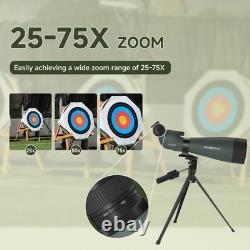 SVBONY SV28A Spotting Scope 25-75X100 + SC002 WIFI Camera for Birdwatching