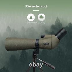 SVBONY SV401 Spotting Scope 20-60x80mm 93 44ft Waterproof for shooting target