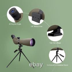 SVBONY SV401 Spotting Scope 20-60x80mm 93 44ft Waterproof for shooting target