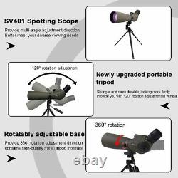 SVBONY SV401 Spotting Scopes 20-60x80 45° IPX7 Waterproof FMC Birdwatching/Shoot