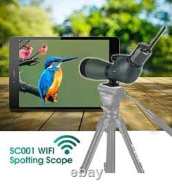 SVBONY SV406P Spotting Scope 20-60x80 ED Lenses with SC001 WiFi Camera