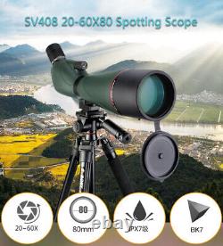 SVBONY SV408 20-60x80mm Spotting Scopes 89ft-44ft With Phone Adapter Birdwatching