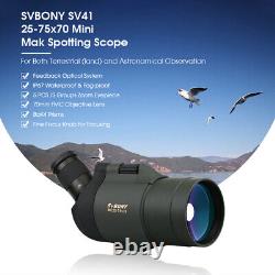 SVBONY SV41 25-75x70 MAK Spotting Scope Zoom Telescope powerful binoculars FMC