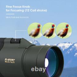 SVBONY SV41 25-75x70 MAK Spotting Scope Zoom Telescope powerful binoculars FMC