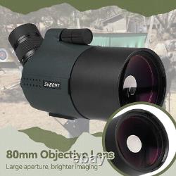 SVBONY SV41 Pro Mak Spotting Scope 28-84×80mm with Tripod Dual Focus for Shoot