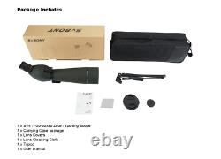 SVBONY SV411 20-60x80mm Spotting Scope FMC 21mm Eyepiece Long Range Target Shot