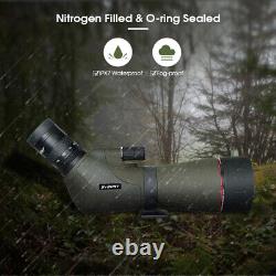 SVBONY SV46 HD Spotting Scopes 20-60x80 Bak4 FMC Zoom Telescopes Birding/Hunting