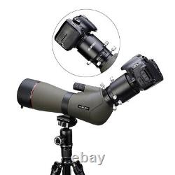 SVBONY SV46 HD Spotting Scopes 20-60x80 Bak4 FMC Zoom Telescopes Birding/Hunting